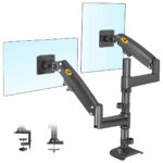 North Bayou NB H180 by melecronics ขาตั้งจอคอม ขาตั้งมอนิเตอร์ ขาแขวนจอคอม ที่ยึดจอ แบบ Gas Strut Desktop Monitor Stand , Dual Monitor Arm, Monitor Desk Mount , Stand Monitor, 22-32 นิ้ว *2 / 12 kg *2 - Image 7