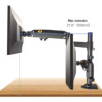 North Bayou NB H180 by melecronics ขาตั้งจอคอม ขาตั้งมอนิเตอร์ ขาแขวนจอคอม ที่ยึดจอ แบบ Gas Strut Desktop Monitor Stand , Dual Monitor Arm, Monitor Desk Mount , Stand Monitor, 22-32 นิ้ว *2 / 12 kg *2 - Image 8