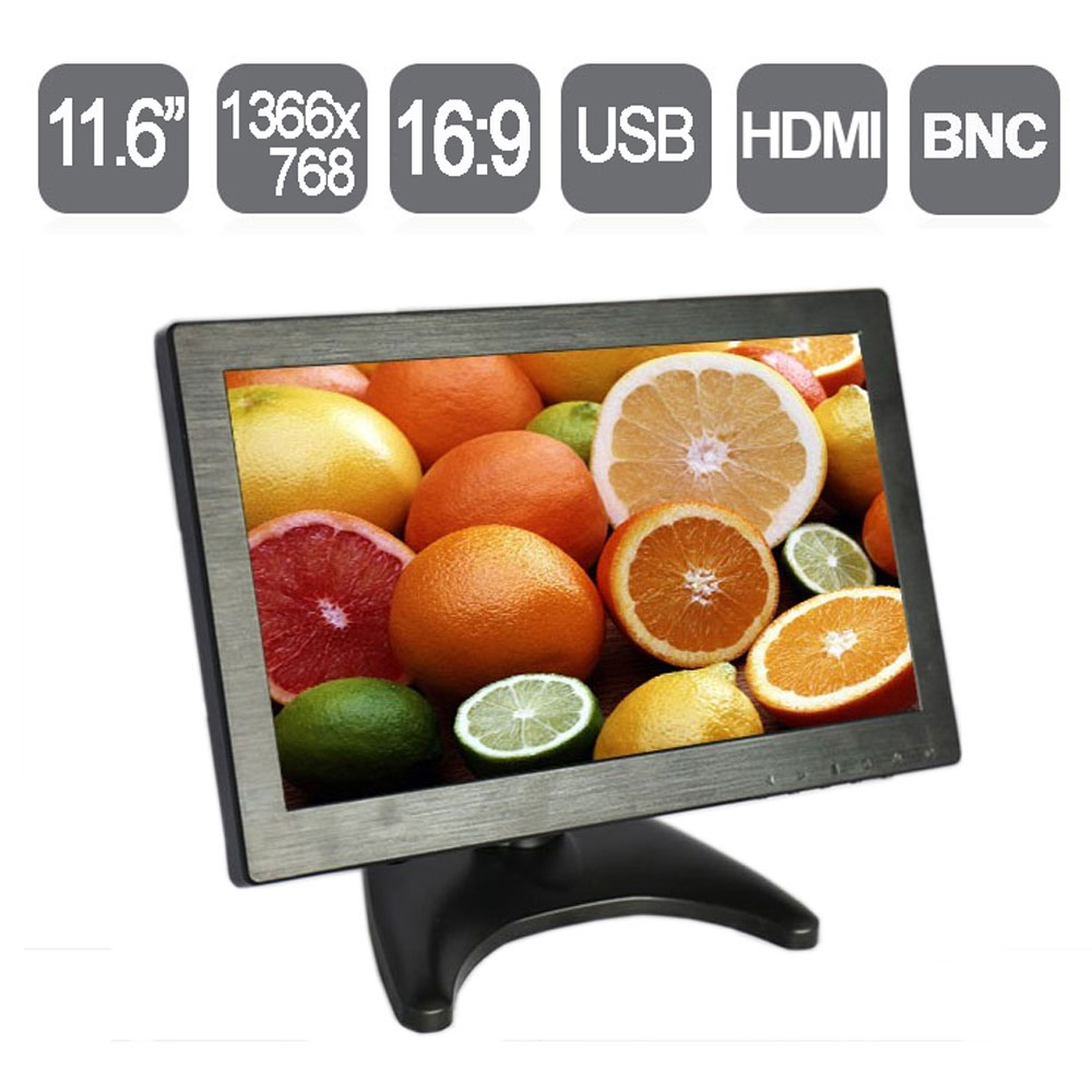 master1 HDMI Monitor , HD VGA Monitor , LED Industrial Monitor Model H1116-1920 จอ LED 11.6 นิ้ว (IPS Panel) ความละเอียด FullHD 1920X1080 PS3 PS4 Xbox360 Display Monitor VGA HDMI Monitor - Image 1