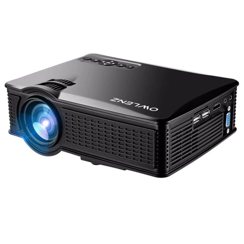 sd60_png OWLENZ SD60 ( Black) Mini WIFI Projector โปรเจคเตอร์ 800*480 ความสว่าง 1,500 ลูเมน - Image 1